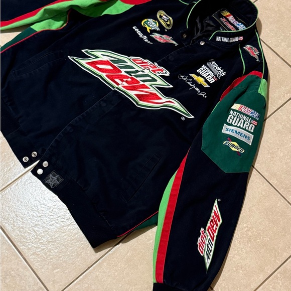 Dale Earnhardt Jr Diet Mountain Dew NASCAR Jacket JH Designs Men's 3XL - Picture 5 of 16